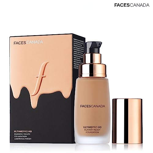 Image of FACES CANADA Ultime Pro HD Runway Ready Foundation - Almond Beige, 30ml | Radiant Flawless Finish | HD High Coverage | Blends Easily | Longwear | Natural Dewy Skin