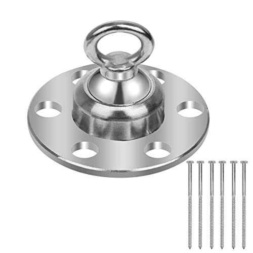 WANGCL Estaca giratoria de 360 ° para amarrar el perro, 1500 libras de fuerza de tracción pesada de acero inoxidable para perro, anclaje, a prueba de óxido, sujeción para perro para patio exterior