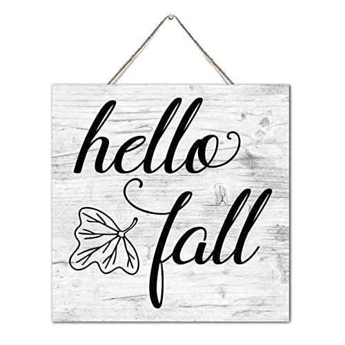 Panneau en bois vintage de haute qualite Hello Fall pour une finition soignee - 3