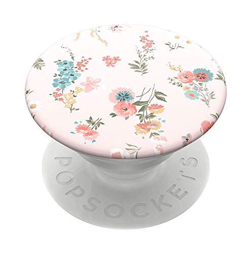PopSockets: PopGrip Expanding Stand and Grip with a Swappable Top for Phones & Tablets - Pink Trellis