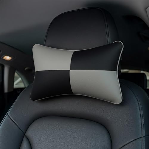 Image of Adroitz Car Neck Rest Pillow Set of 2 - Ergonomic Breathable Seat Headrest Cushion for Driving - Universal Fit Interior Accessory for Neck Support & Head Rest - Premium Car Pillow for Seat Comfort