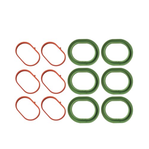 Image of Intake Manifold Upper and Lower Gasket Set For Mercedes-Benz C350 Ml350 C300 E400 Gle350 GLK350 SLK350 2012-2018 Replace 2761410180 2761410080