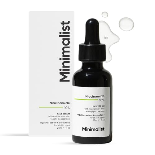 Image of Minimalist 10% Niacinamide Serum with Zinc - Reduces Acne Marks, Controls Oil & Minimizes Pores | Vitamin B3 for Blemish-Free, Clear Skin | For Oily & Acne-Prone Skin | 20 ml