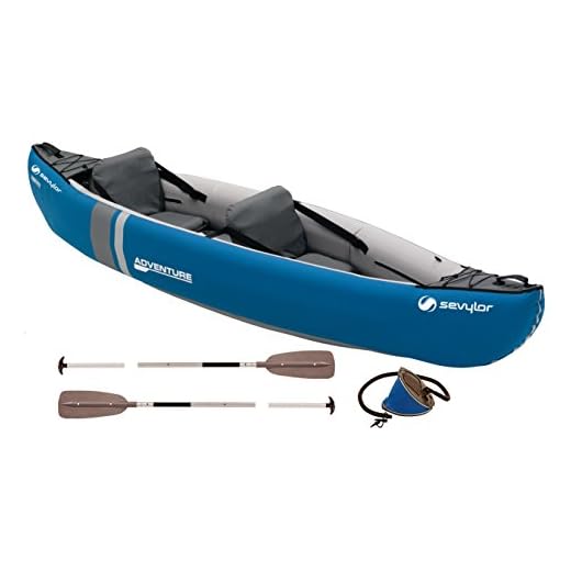 Sevylor Adventure Kit Kayak Mare Gonfiabile, 2 Posti, 314 x 88 cm, Incluso Pompa a Pedale e Pagaia