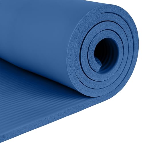 Image of Retrospec Solana Yoga Mat Thick 1 /2in Non-Slip Workout Mat with Nylon Strap - 72x24in Exercise Mat for Pilates, Stretching & Fitness - BPA Free, Easy Clean