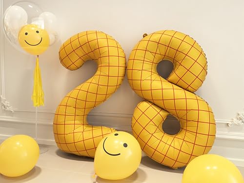 Image of 40 inch Matte Yellow Balloons Toy Inspired Story Theme party Supplies, Number Birthday Decoration, Cowboy Decorations Western, Cowgirl Party Balloon Digital 2