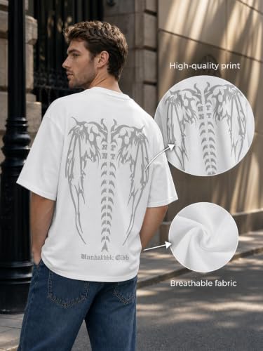 Image of EMMIOL Mens Y2k Baggy Shirts Graphic Tees Oversized Crew Neck Short Sleeve Streetwear Tshirts Summer Tops 2026