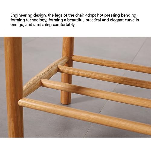 Banc à chaussures d'entrée avec tabouret de rangement compact 70cm - 5