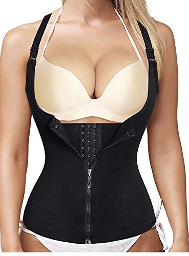 Sweat Vest Waist Trainer 3 Hook + Zipper Slimming Neoprene Body Shaper