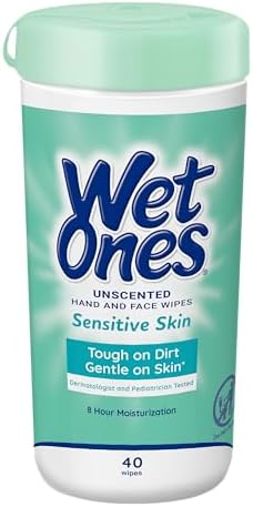 Wet Ones Sensitive Skin Hand Wipes, Extra Gentle, 40 ct