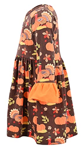 Image of Girls Long Sleeve Ruffled Dresses for Toddlers and Kids