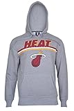 Ultra Game Men's NBA Official Fleece Hoodie Pullover Sweatshirt Primo Metallic, Miami Heat, Heather Gray, Medium