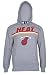 NBA Men's Miami Heat Out of Bounds Fleece Pullover Hoodie Sweatshirt, Medium, Heather Gray