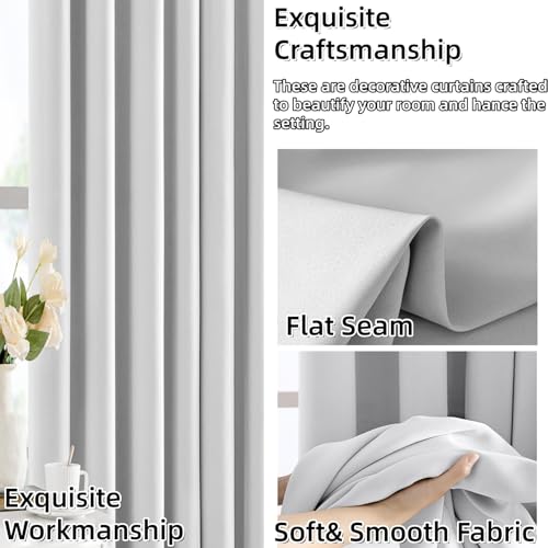 Cortinas opacas acusticas de tejido grueso aislante blanco salon 6