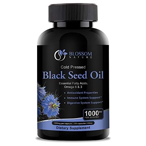 Black Seed Oil Capsules 1000mg - Premium Black Cumin Seed Oil Capsules - Black Seed Oil Liquid Pills - Virgin Cold Pressed Nigella Sativa Oil Pills - Blackseed Oil - 120 Cap (2 Month Supply) Cover