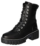 Obermaterial: Synthetik MUSTANG Unisex Schnuer-Booty, schwarz, 37 EU