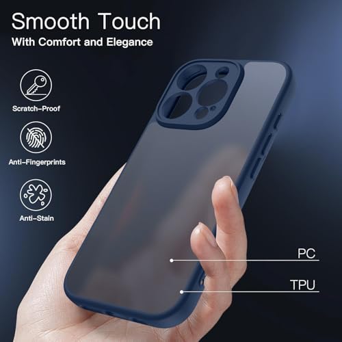 Coque iPhone 16 Pro Max antichoc de qualité militaire contre les chutes bleu - 4