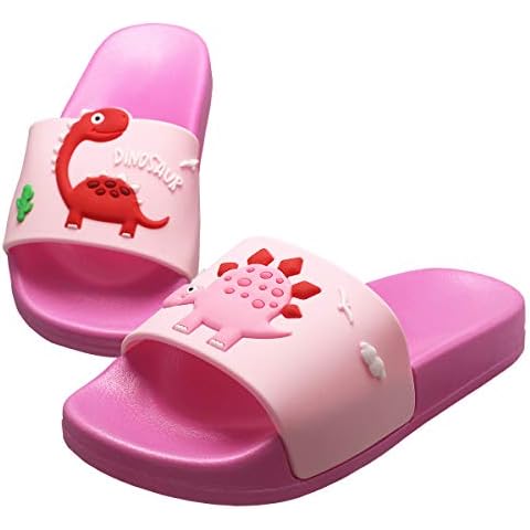 KRONJ Unisex Kinder Badeschuhe rutschfeste Pool Hausschuh Sommer Strand Sandale Slipper Pink-25 Cover