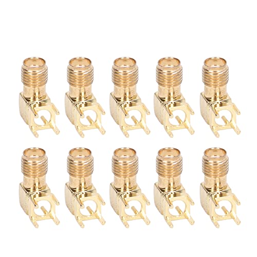 10Pcs 4 Pin Connettore RF Piegato 90 Gradi SMA RF Adattatore del Connettore Cavo Coassiale Accessori Audio Video