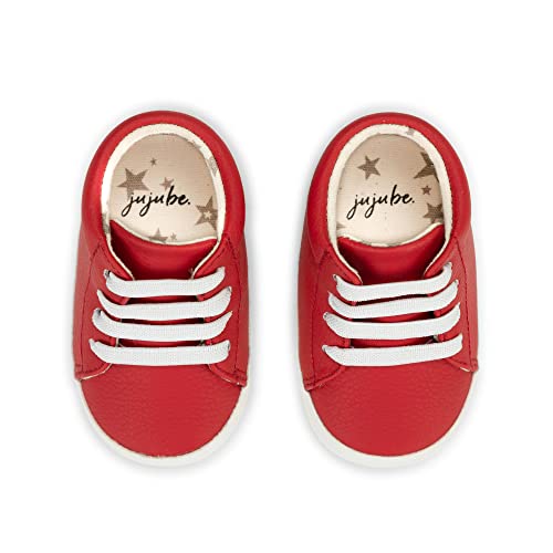 Image of JuJuBe Sneakers for Babies & Infants, Slip On Elastic Lace Sneaker, Machine Washable Stain Resistant Vegan Leather Baby Shoes with Soft Sole, Baby Boy & Baby Girl Shoes
