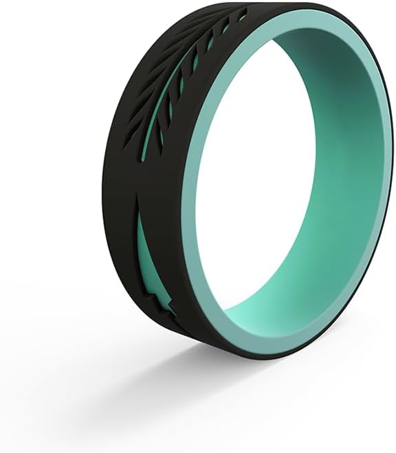 ARROW Women's Black & Aqua Strata Arrow Silicone Band - 6mm
