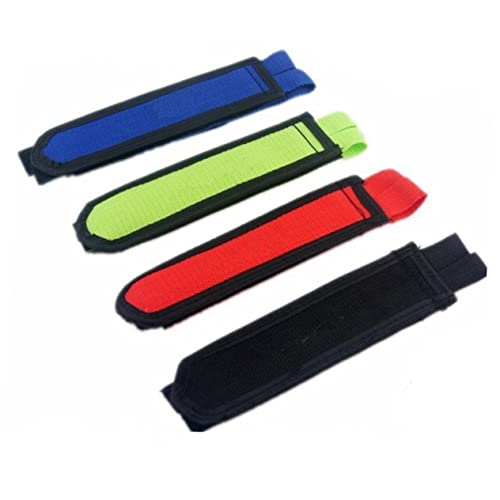 Outanaya 2pairs - Bike Pedal Straps Toe Clip Bands for Cycling Strong Adhesive Foot Securement for Mountain and Road Red