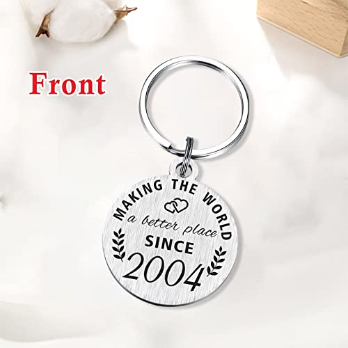Abnty 19Th Birthday Gifts For Girls Boys, 19 Year Old Birthday Keychain, Born In 2004 Gifts, 2004 Birthday Decorations #TOP1