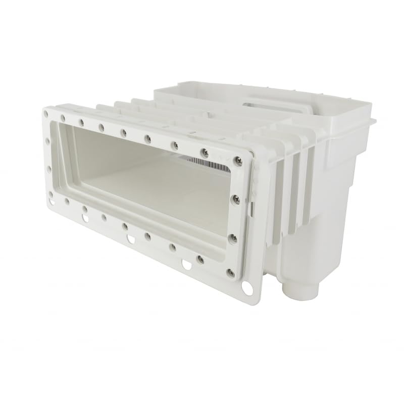 FLUIDRA Skimmers pour piscines de la Marque Modèle Ensemble Complet Skimmer 6º UNIK ABS Blanc Corps + Housse + Garniture en Polyester avec Inserts