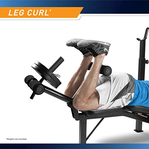 Marcy Olympic Bench – Dual-Function Leg Developer and Barbell Crutch MWB-4491