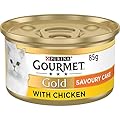 Gourmet Gold Tinned Cat Food Savoury Cake Chicken 85g (pack of 12)