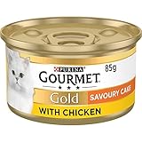 Gourmet Gold Tinned Cat Food Savoury Cake Chicken 85g, Pack of 12