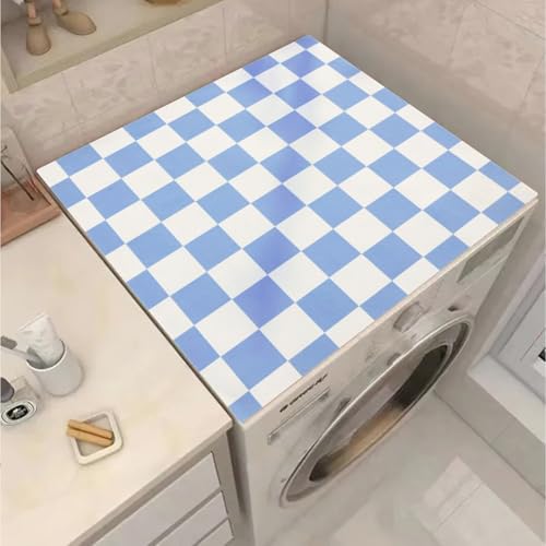 Image of Homecloud Non-Slip Washing Machine Mat - Durable Waterproof Protective Cover for Washer & Dryer, Dust-Resistant Mat Ideal for Laundry Room & Kitchen Appliances (Light Blue)