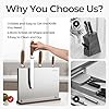 Magnetic Knife Holder, Stainless Steel Magnetic Knife Block for Counter Top, Double Sided Magnet Knife Strip Storage, Powerful Kitchen Knife Holder Stand