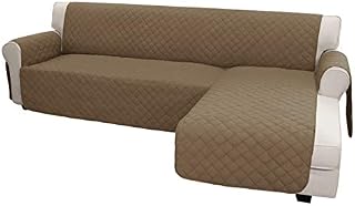 Greatime Sofa Slipcover L Shape Sofa Cover Sectional Couch Cover Chaise Lounge Slip Cover Reversible Sofa Cover Furniture Protector Cover for Pets Kids Children Dog Cat(Gray/Gray,Small)