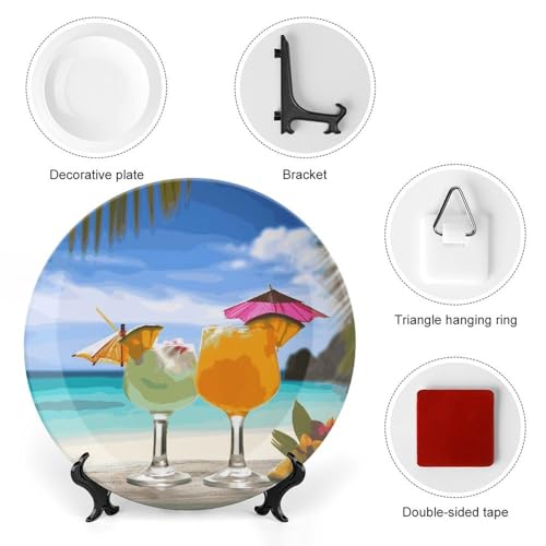 Plato decorativo de porcelana Bone China 7 pulgadas miniatura 3