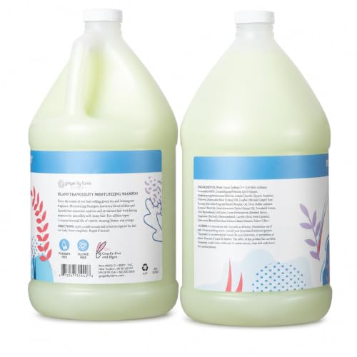 Image of Ginger Lily Farms Botanicals Shampoo, 128oz /4pk, Island Tranquility | 100% Vegan & Cruelty-Free | Moisturizing Shampoo for All Hair Types | Refill Size