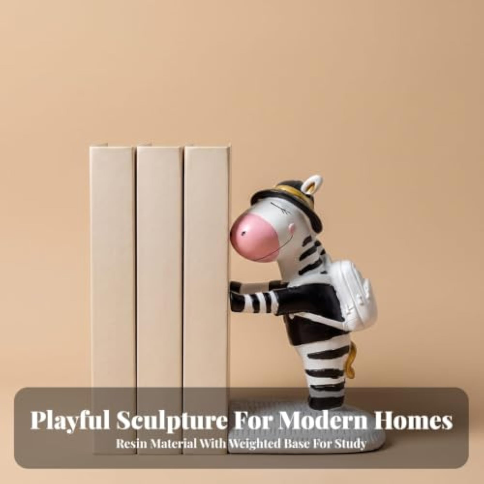 Sturdy Horse Bookend, Playful Animal Bookend
