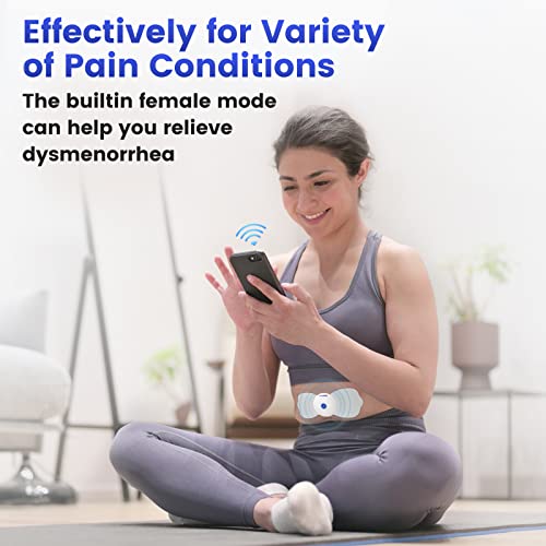 Mastogo Wireless Tens & Ems Unit Back Pain Relief Massager - App Controlled Bluetooth Ems Muscle Stimulator Machine For Back Shoulder Leg Neck Pain Relief #TOP2