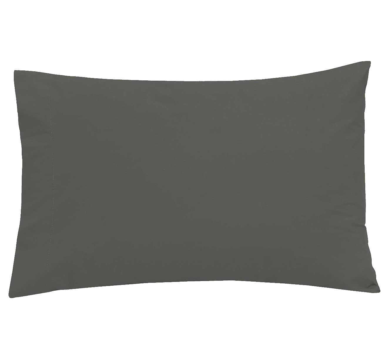 Sleepdown Unisex Charcoal Polycotton Fitted Sheet Or Pillowcases: Deluxe Pillowcase