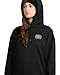 Volcom Women's Standard Essential Hydro Fleece Hoodie – Water-Resistant Pullover Pockets, Black, Medium