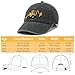 Embroidery Excavator Kids Baseball Cap for Age 6-9,Adjustable Vintage Washed Cotton Toddler Baseball Hat for Boys & Girls,Black