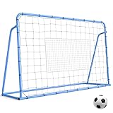 GarveeLife 6X4 Ft Adjustable Soccer Rebounder Net, Heavy Duty Soccer Rebound Net with Iron Frame, Rust Resistant, Football Training Equipment for Backyard/Field, Easy Assembly