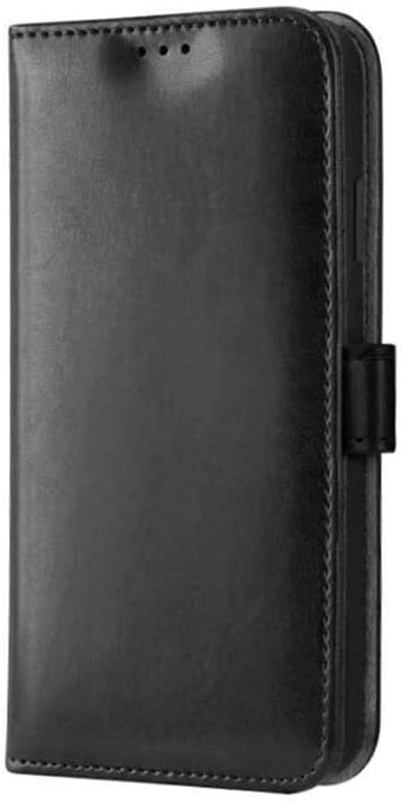 Étui iPhone 11 Pro KANUZ en cuir noir élégant avec clapet magnétique
