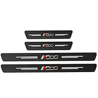 4 Sticker Battitacco In Fibra Di Carbonio Per Fiat QUBO - Anti-Graffio, Decorativi - Foto 5