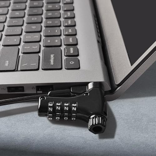Soserkouer Laptop-Diebstahlschutz, Universelles Notebook-Kabelschloss,Passend FüR Kensington-Slot,SchlüSsellos Mit 4-Stelligem, ZurüCksetzbarem Code,Sicherheit FüR Pc, Dell, Lenovo, Hp, MacBook