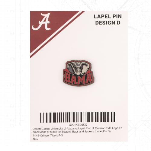 Image of Desert Cactus University of Alabama Magnetic Metal Lapel Pin (D)