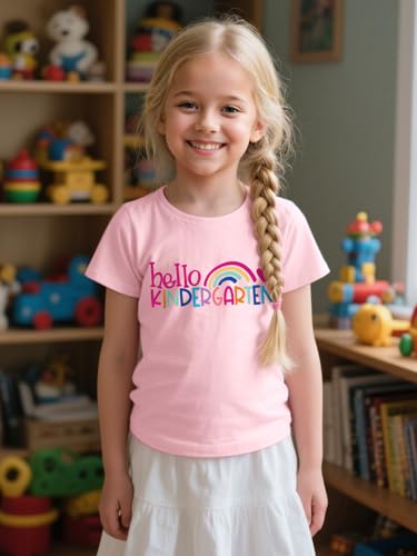 Image of Kindergarten Shirt for Girls First Day of Preschool Shirt Back to School T Shirt Summer Short Sleeve 3-7 Years