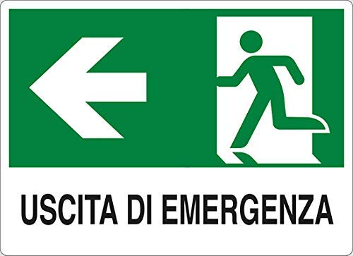743493-3x Cartelli Segnaletici Uscita di
