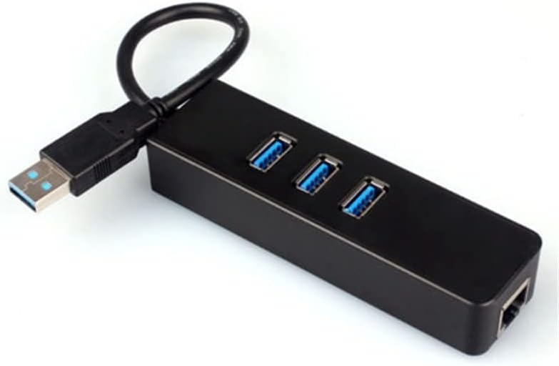 USB 3.0 Hub 10/100/1000Mbps Gigabit Ethernet Adapter USB to RJ45 LAN Network Card 3 Port USB3.0 for Windows 7/8/10/XP MacOS