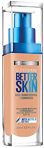 Maybelline New York SuperStay Better Skin Foundation, Pure Beige 1 oz (Pack of 3)